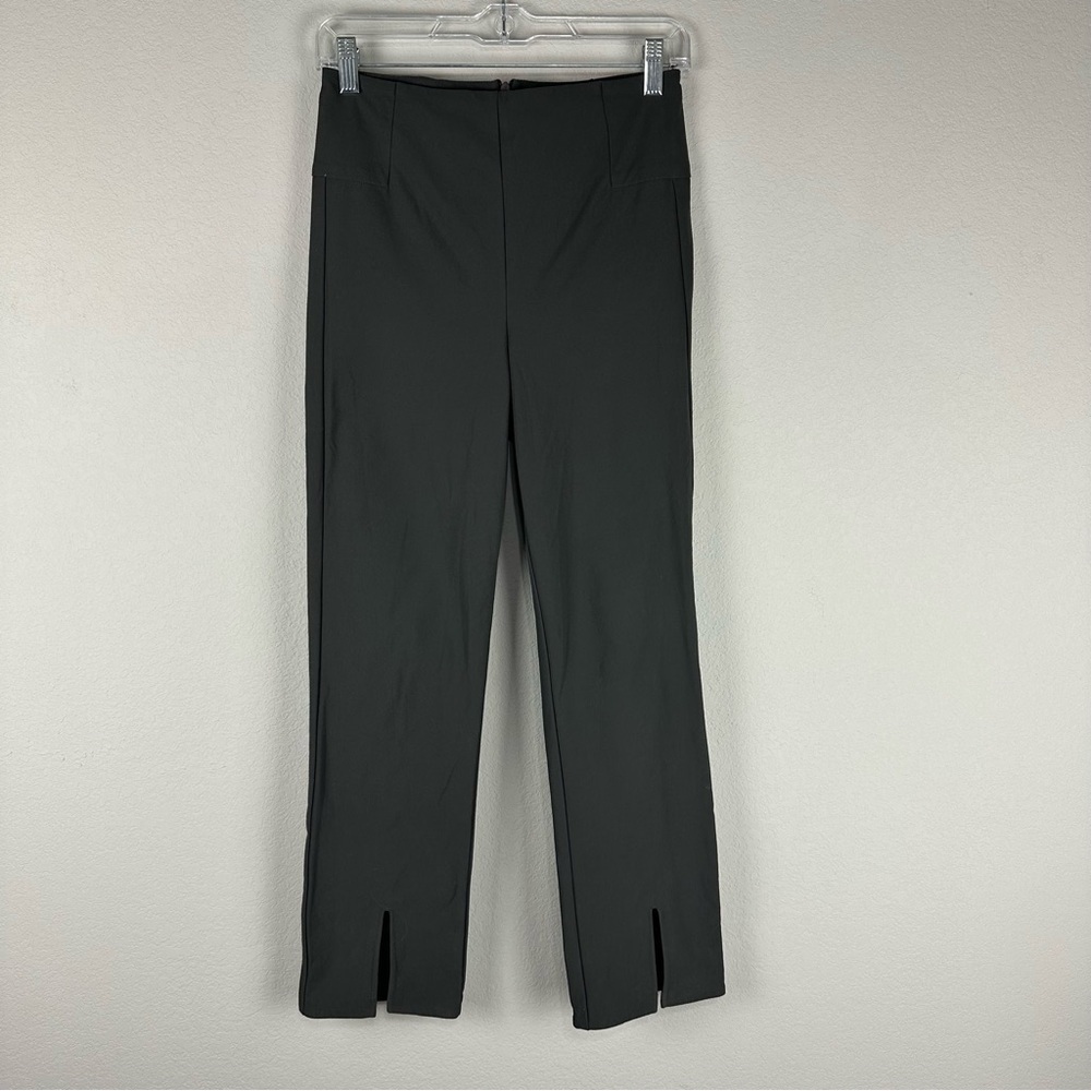 Athleta Gray Green Wander Slim Straight Athleisure Casual Crop Pants Size 2